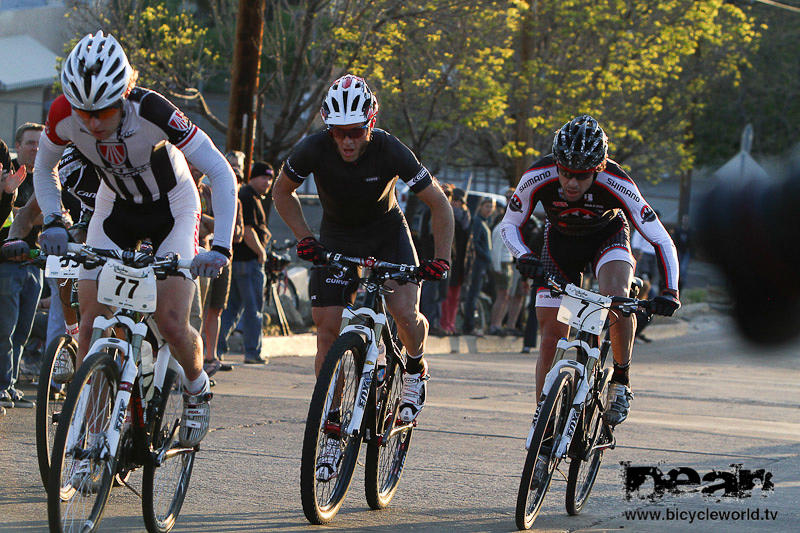 Chris Sheppard, jake wells, peter glassford in the final stages of the race